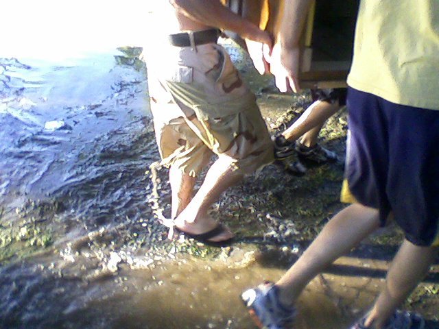 Walking Through Water A group w