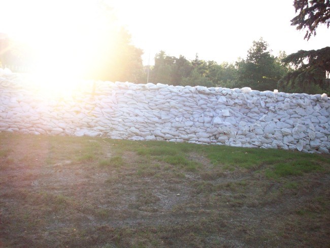 Sandbag Wall This is the sandba