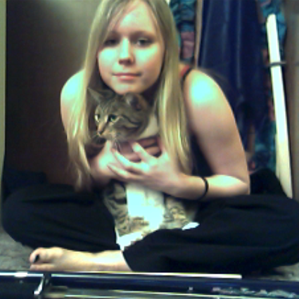 Me and my cat. This is a pictur