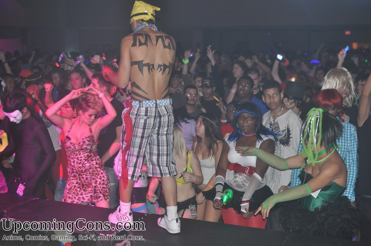 At the rave. 